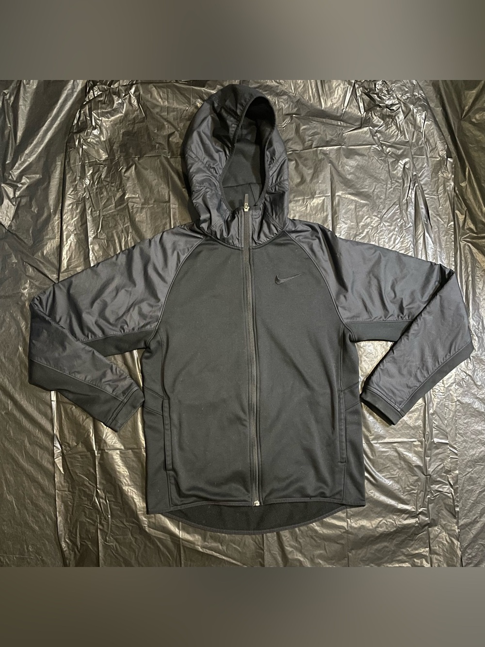 Nike Men's Black Hooded Performance Jacket